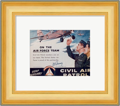Framed CAP On the Air Force Team Poster Print