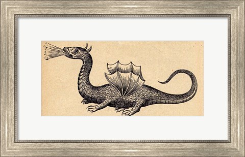 Framed Medieval Dragon II Print