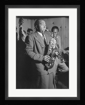 Framed Charlie Parker, Tommy Potter, Miles Davis, Duke Jordan, Max Roach Print
