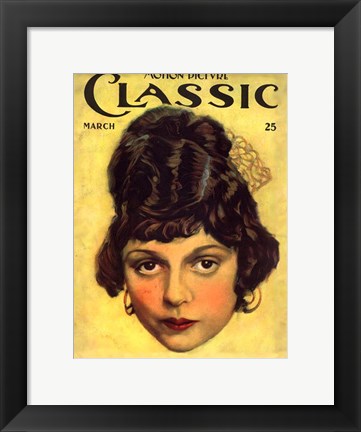 Framed Clarine Seymour Motion Picture Classic Print