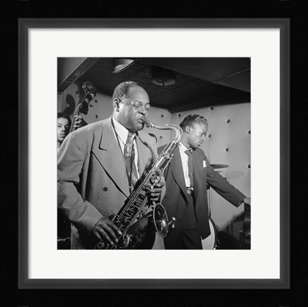 Framed Coleman Hawkins, Miles Davis Print