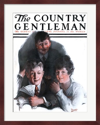 Framed Country Gentleman Magazine, April 20, 1918 Print