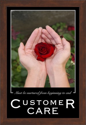 Framed Customer Care Affirmation Poster, USAF Print