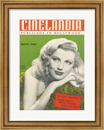 Framed Dolores Moran CINELANDIA Magazine Print