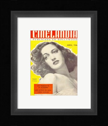 Framed Dorothy Lamour CINELANDIA Magazine Print