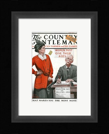 Framed Election Day 1922 Print