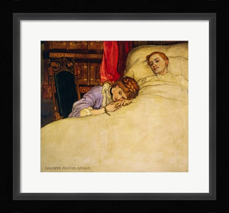 Framed Elizabeth Shippen Green, He Knew That He was Not Dreaming, 1907 Print