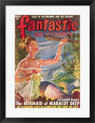 Framed Fantastic Adventures 1949 March Cover Print