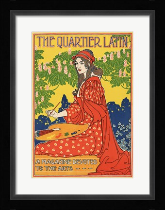Framed Quartier Latin, a Magazine Devoted to the Arts, Advertising Poster, ca.1895 Print