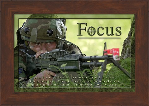 Framed Focus Affirmation Poster, USAF Print