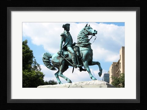 Framed George Washington Statue Print