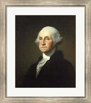 Framed Gilbert Stuart Williamstown Portrait of George Washington Print