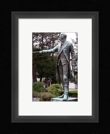 Framed George Washington Statue, Waterford Print