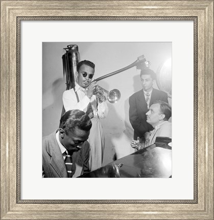 Framed Howard McGhee, Brick Fleagle and Miles Davis, September 1947 Print
