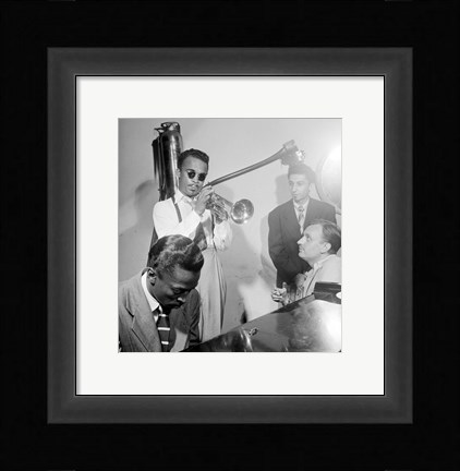 Framed Howard McGhee, Brick Fleagle and Miles Davis, September 1947 Print