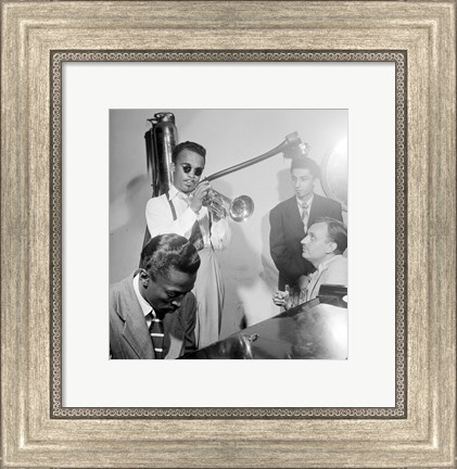 Framed Howard McGhee, Brick Fleagle and Miles Davis, September 1947 Print
