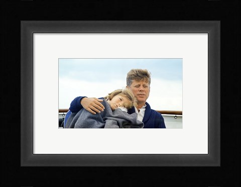 Framed Hyannisport Weekend Caroline Kennedy, President Kennedy Print