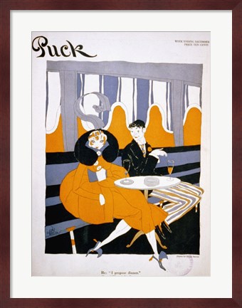 Framed I Propose Dinner Puck Magazine Cover 1916 Dec 9 Print