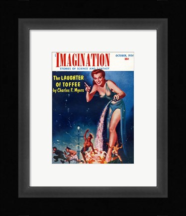 Framed Imagination Cover October 1954 Print