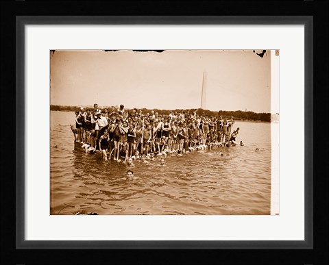 Framed Hawaiian Swimmers at Potomac Tidal Basin Print