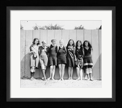 Framed Potomac Tidal Basin Female Swimmers Print