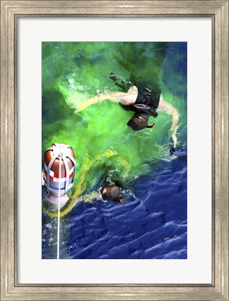 Framed US Navy Search and Rescue Swimmers Print