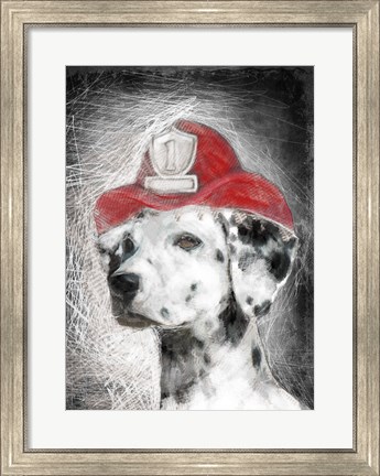 Framed Firefighter Dalmation Print