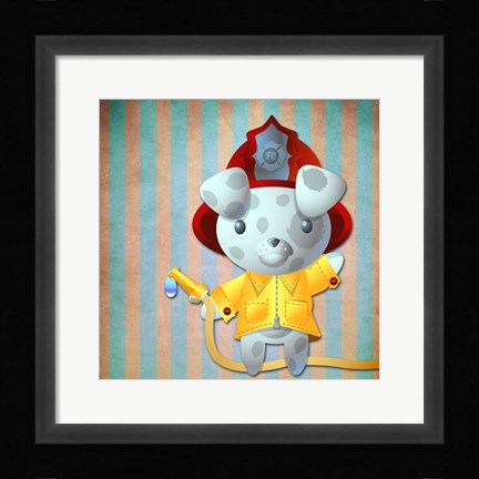 Framed Little Firemans Helper Print