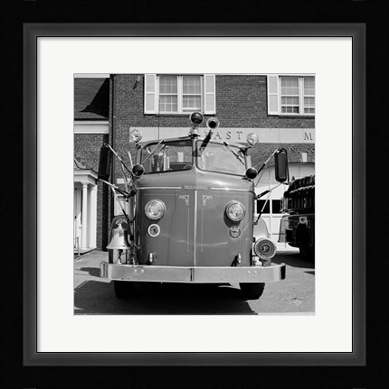 Framed USA, New York, East Meadow, Fire engine Print