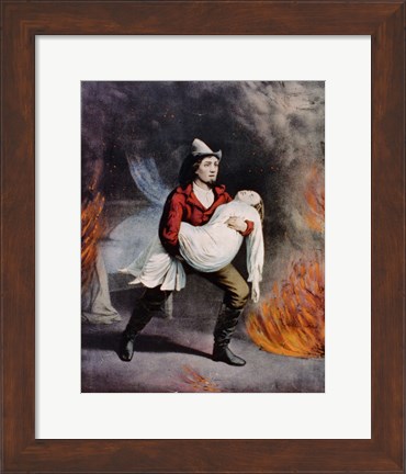 Framed American Fireman Print