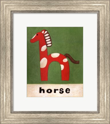 Framed H is for Horse Print