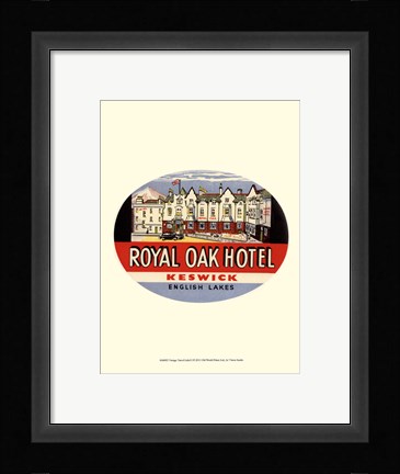 Framed Vintage Travel Label I Print