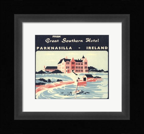 Framed Vintage Travel Label V Print