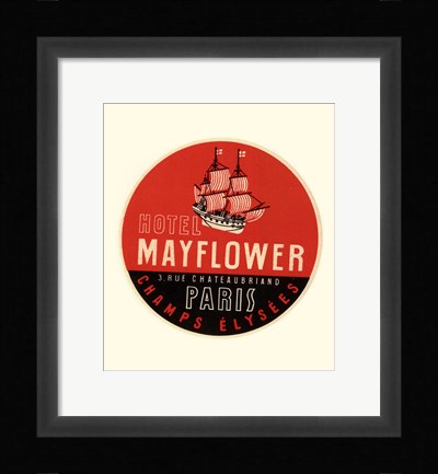 Framed Vintage Travel Label VII Print