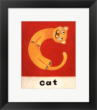 Framed C is for Cat Print
