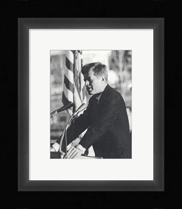 Framed JFK Visit Print