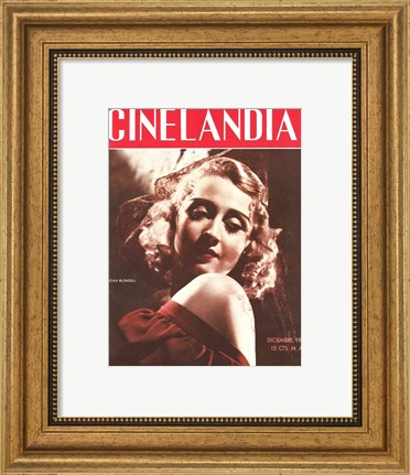 Framed Joan Blondell CINELANDIA Magazine Print