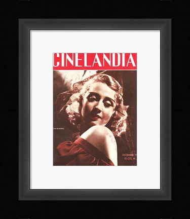Framed Joan Blondell CINELANDIA Magazine Print