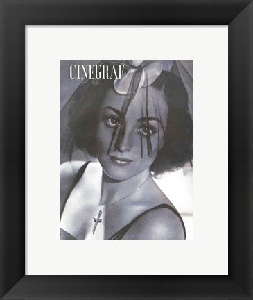 Framed Joan Crawford CINEGRAF Magazine Print