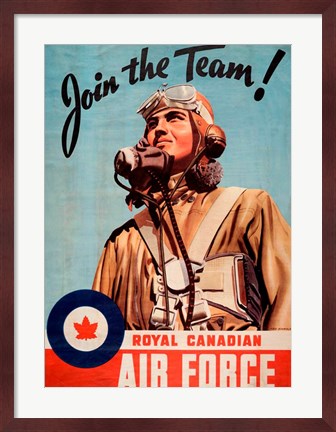 Framed Join the Team RCAF Print