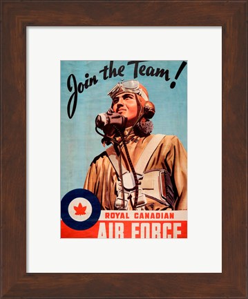 Framed Join the Team RCAF Print