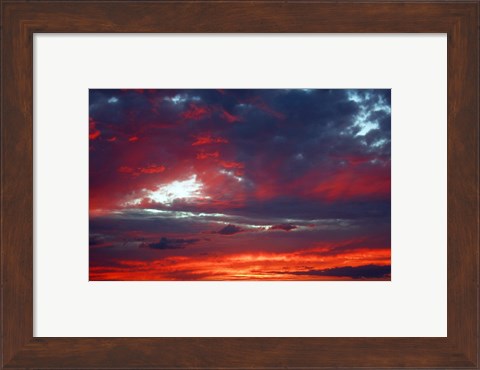 Framed Kihei Red Sunset Print