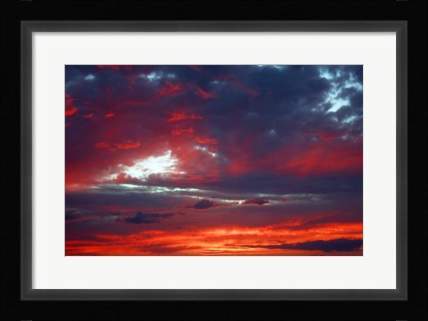 Framed Kihei Red Sunset Print