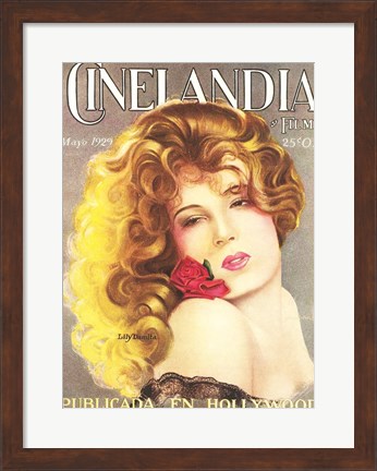 Framed Lili Damita CINELANDIA Magazine Print