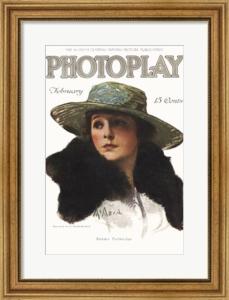 Framed Norma Talmadge Photoplay Print