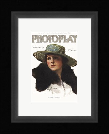 Framed Norma Talmadge Photoplay Print