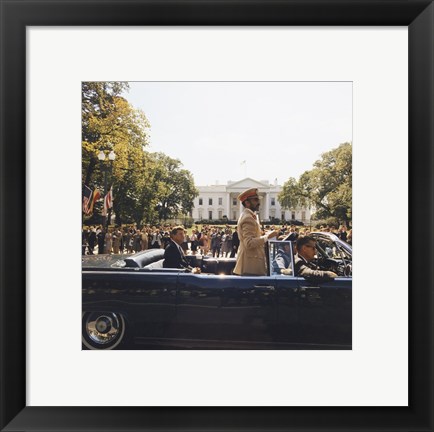 Framed Parade, Union Station to Blair House, President Kennedy Print