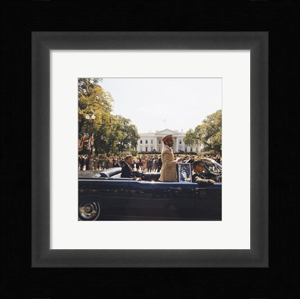 Framed Parade, Union Station to Blair House, President Kennedy Print