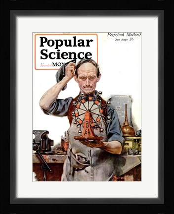 Framed Perpetual Motion by Norman Rockwell Print