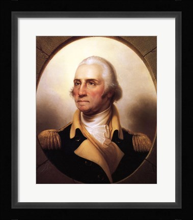 Framed Portrait of George Washington Print